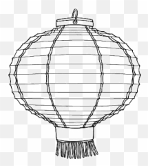 Paper Lantern Clipart China - Chinese Black And White png