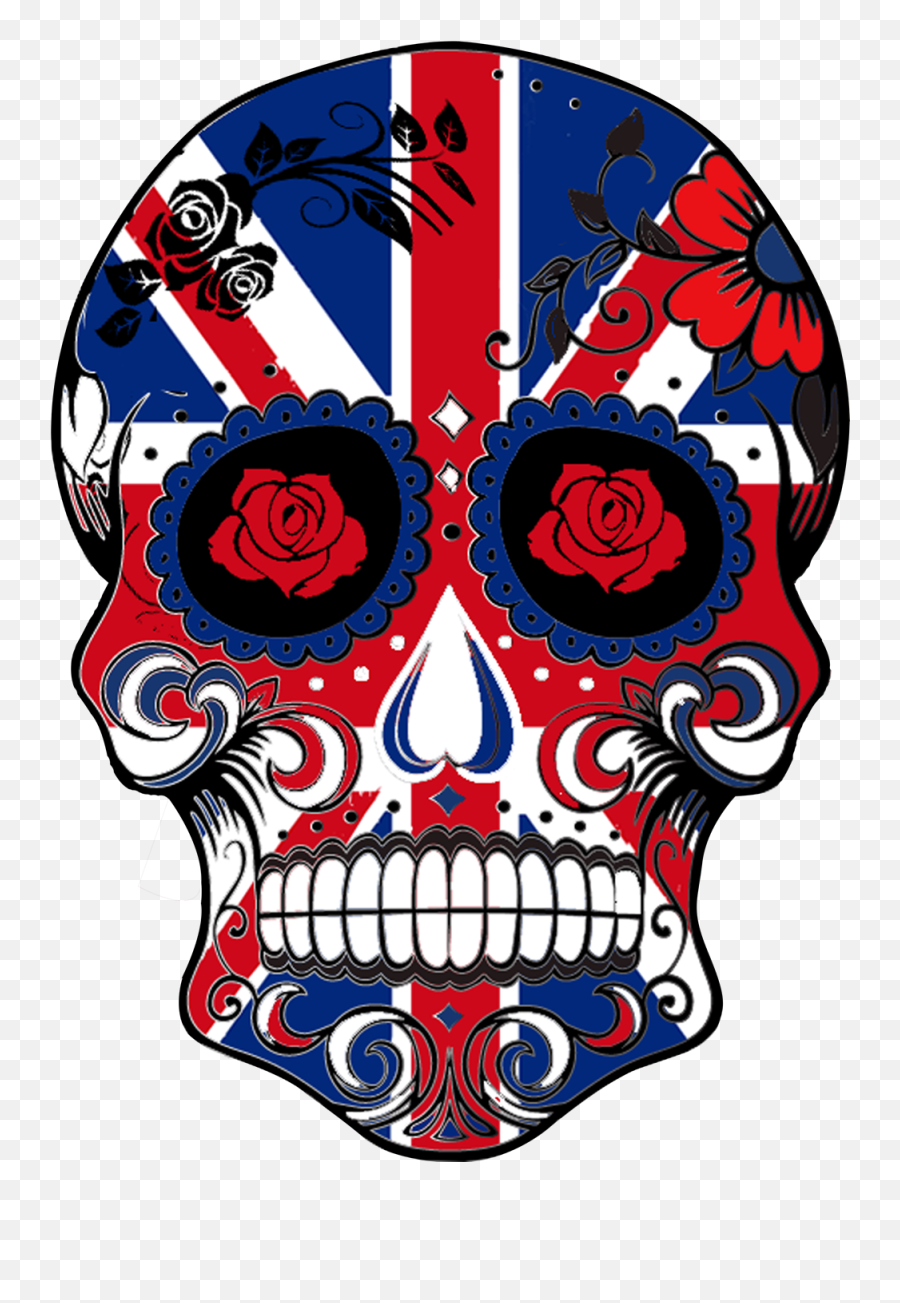 Download Hd The Sugar Skull Union Jack Flag Will Turn - Illustration Png,Sugar Skull Png