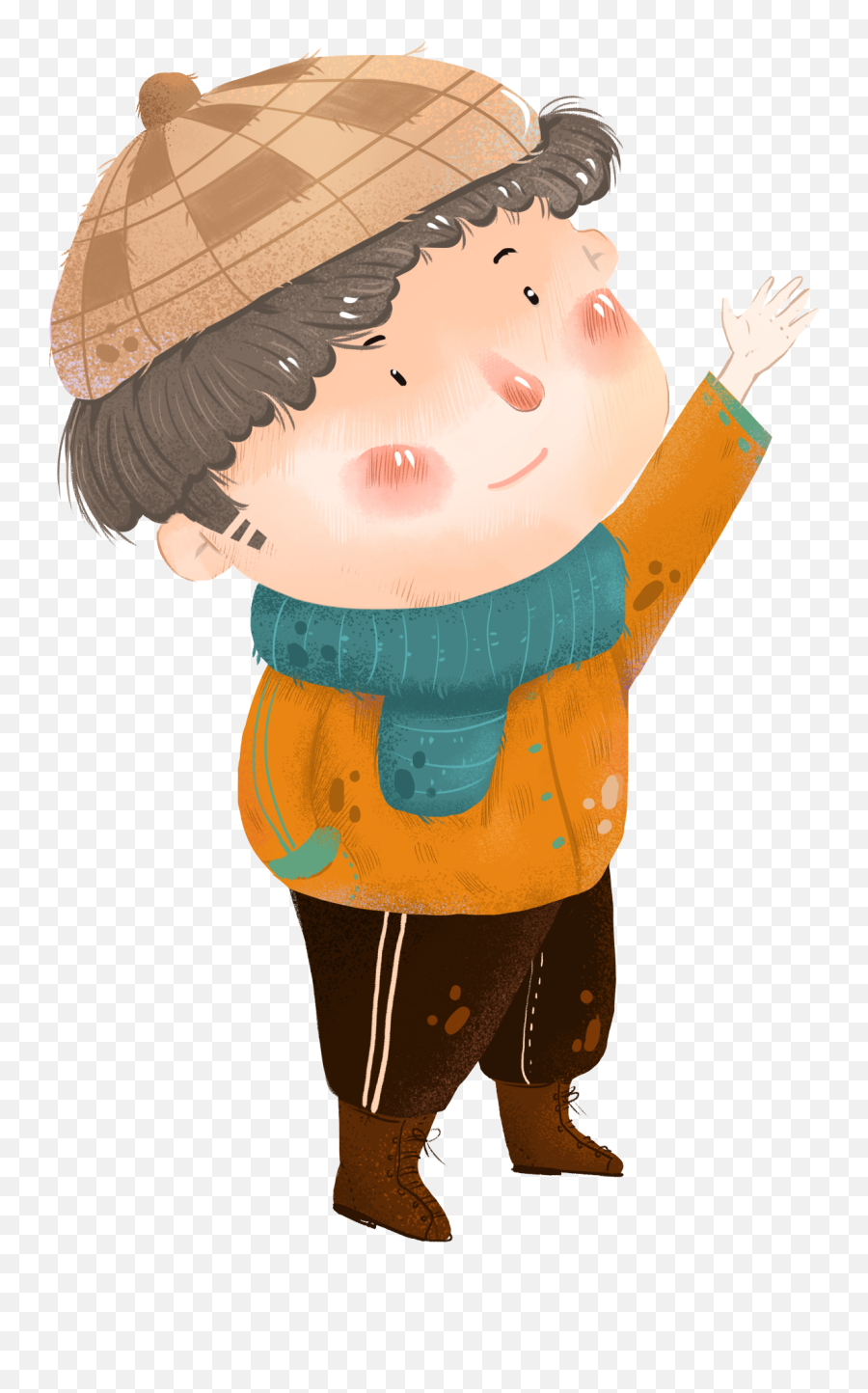 Painted Characters Boy Winter Png And - Clip Art,Winter Png