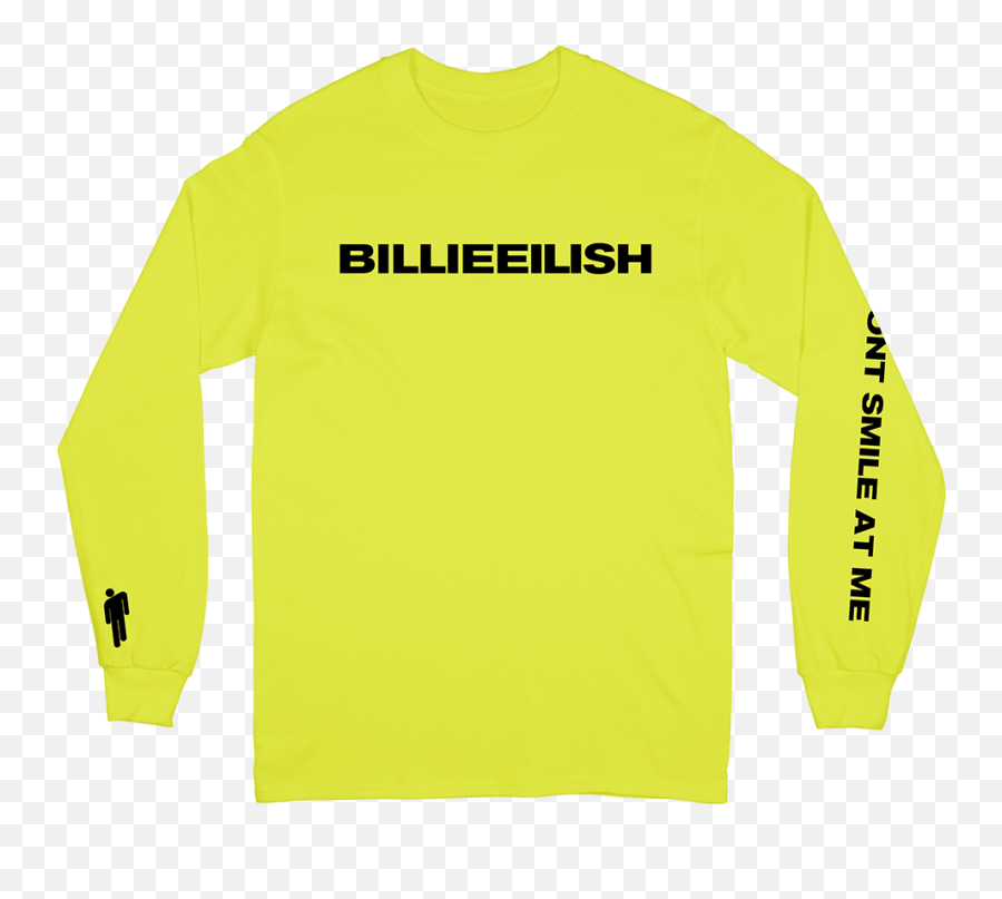 Download Yellow Long Sleeve Shirt - Billie Eilish Shirt Png,Long Sleeve Shirt Png