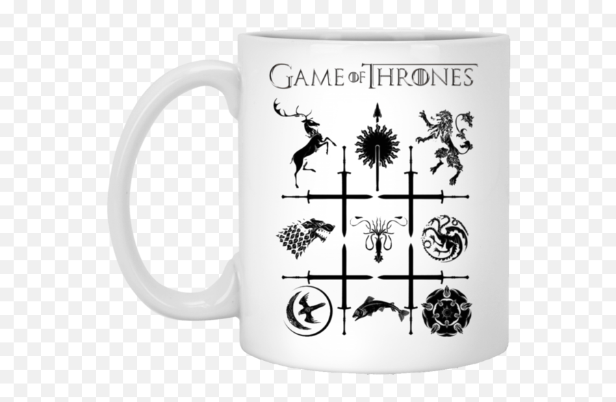 Download Hd Game Of Thrones Houses Mug - House Stark Houses Game Of Thrones Png,Game Of Thrones Wolf Logo