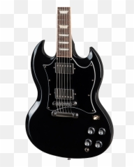 Gibson Sg Standard Ebony - Gibson Sg Png,Gibson Guitar Logo