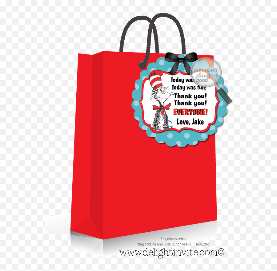 Download Hd Seuss 1st Birthday Favor - Seuss Png,Cat In The Hat Transparent