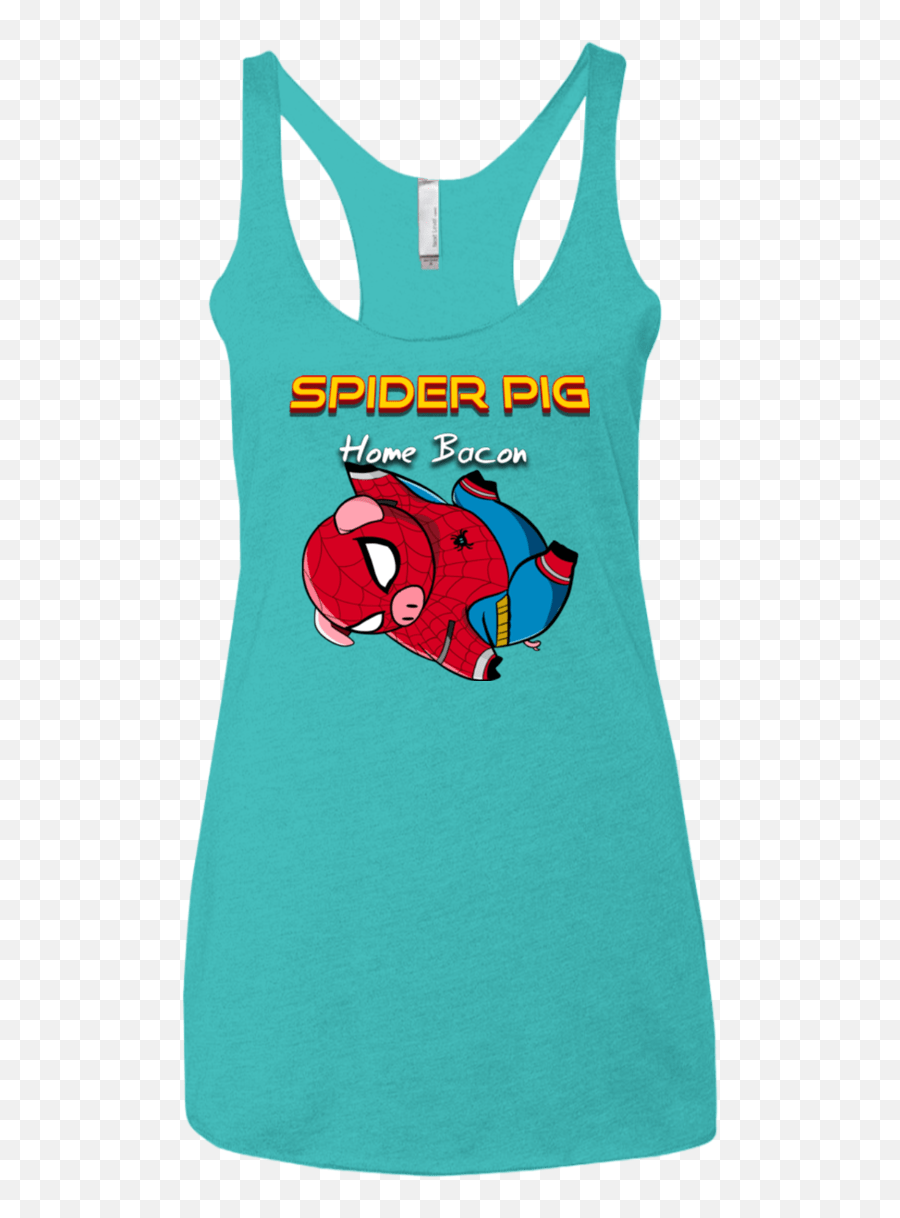 Spider Pig Hanging Womenu0027s Triblend Racerback Tank Png