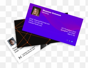 Electronic Business Card Management App - Horizontal Png,Social Media Logos For Business Cards