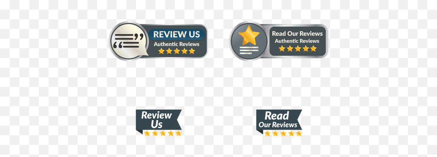 Badge Buttons To Read And Write Reviews Icon Or Button - Horizontal Png,Icon Design Illustrator