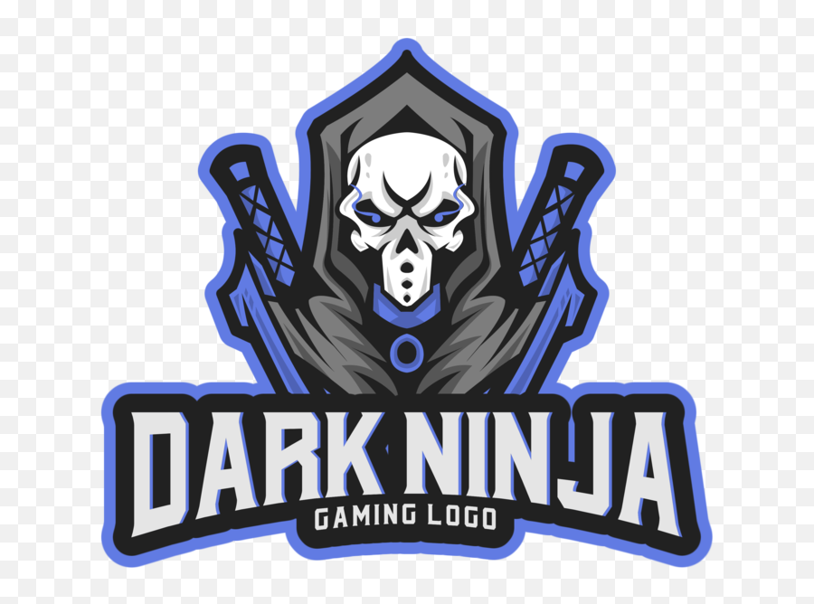 Blue Ninja Gaming With Joystick Logo Icon PNG Transparent