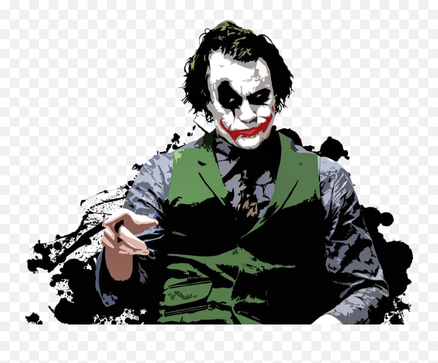 History Of The Joker - Joker Heath Ledger Png,The Joker Png