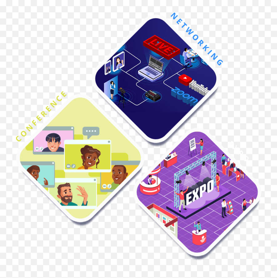 Virtual Events Platform Hybrid - Illustration Png,Corporate Event Icon