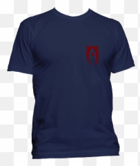 Gildan Elder Scrolls Pocket Oblivion Shirt Navy Blue - Superboy Titans png