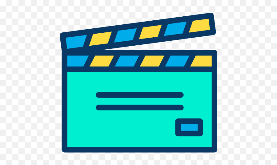 Clapperboard - Free Cinema Icons Horizontal Png,Movie Clapper Icon