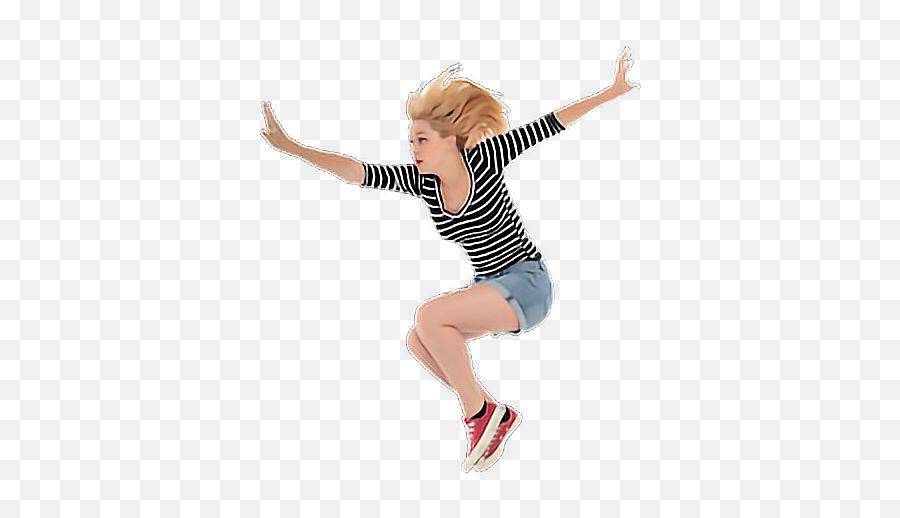 Download Ftestickers Girl Jump - Jumping Png,Jump Png