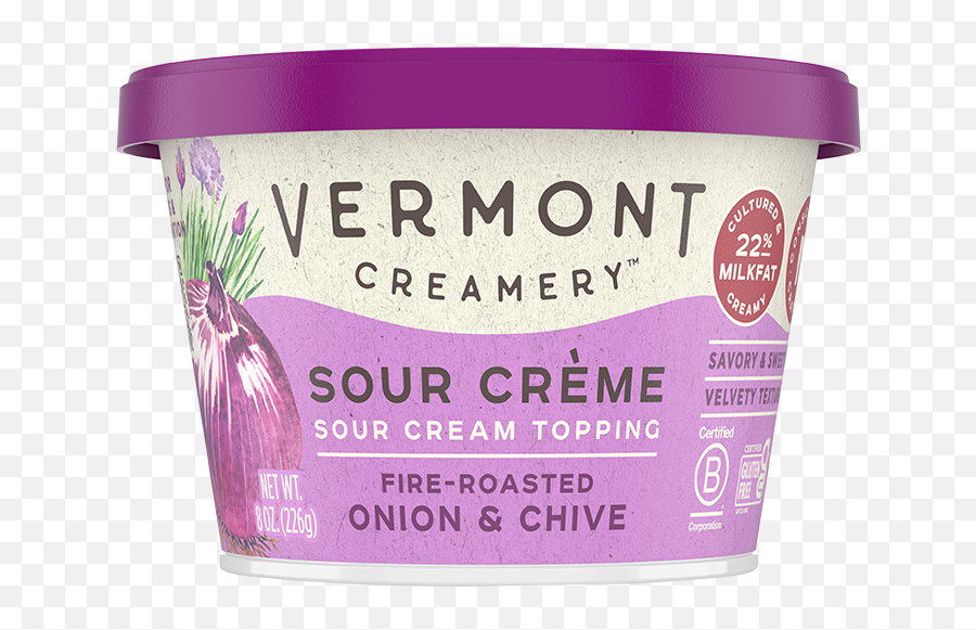 Fire Roasted Onion U0026 Chive Sour Cream Vermont Creamery - Superfood Png,Cream Cheese Icon