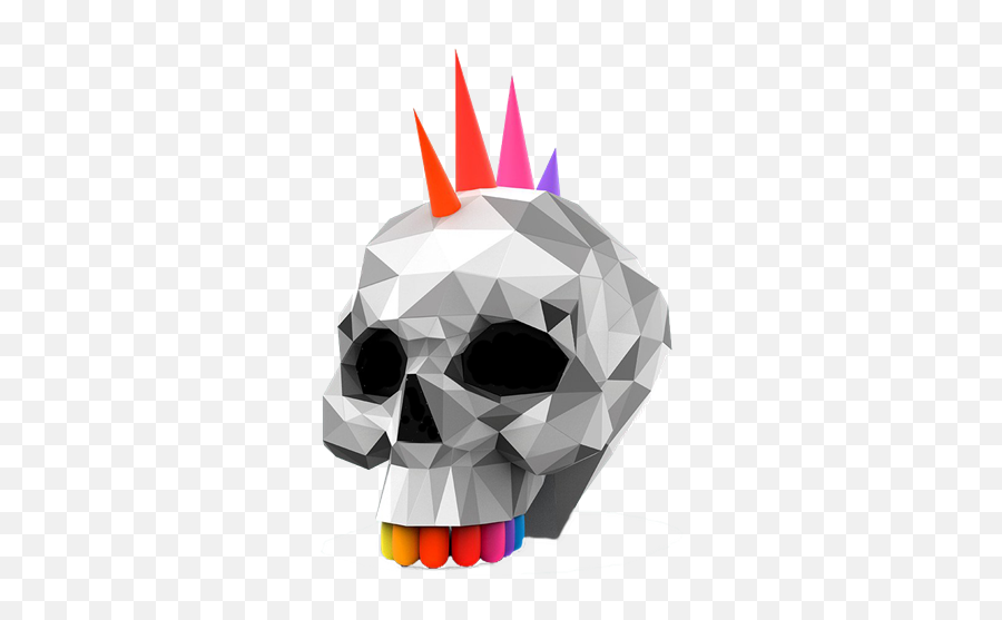 Covetly Superplastic Vinyl Toys Punk Skull By Okuda San - Scary Png,Punk Icon