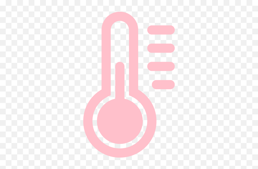 Pink Temperature 2 Icon - Free Pink Weather Icons Thermometer Icon Black And White Png,Thermal Icon