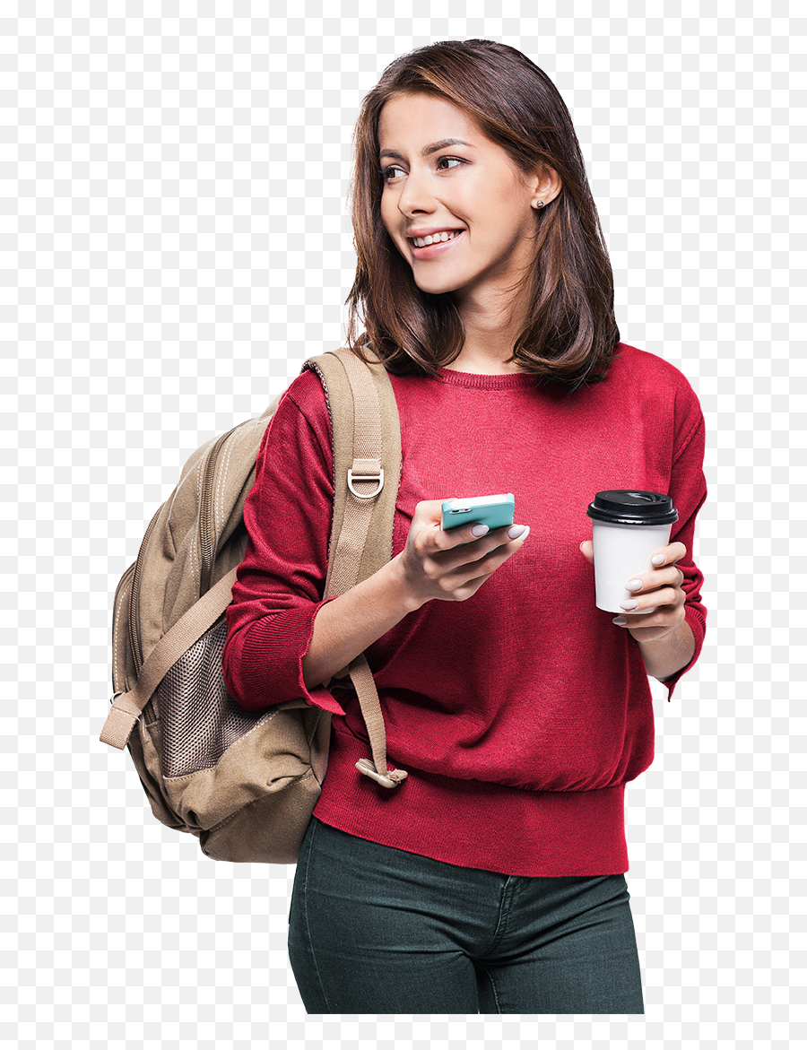 Ana G - Student With Phone Png,College Students Png