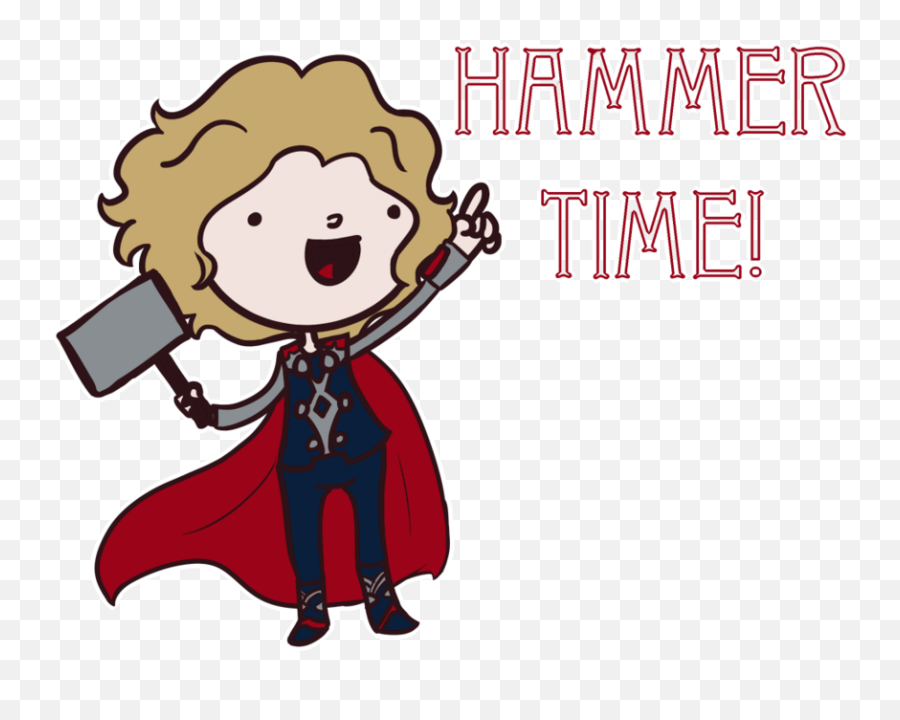Download Cartoon Thor Hammer Time By Clipart - Hammer Time Clip Art Png,Thor Logo Clipart