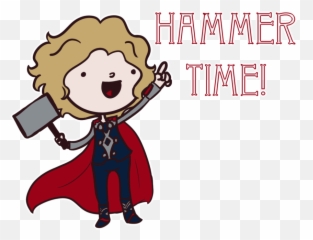 Download Cartoon Thor Hammer Time By Clipart - Art png