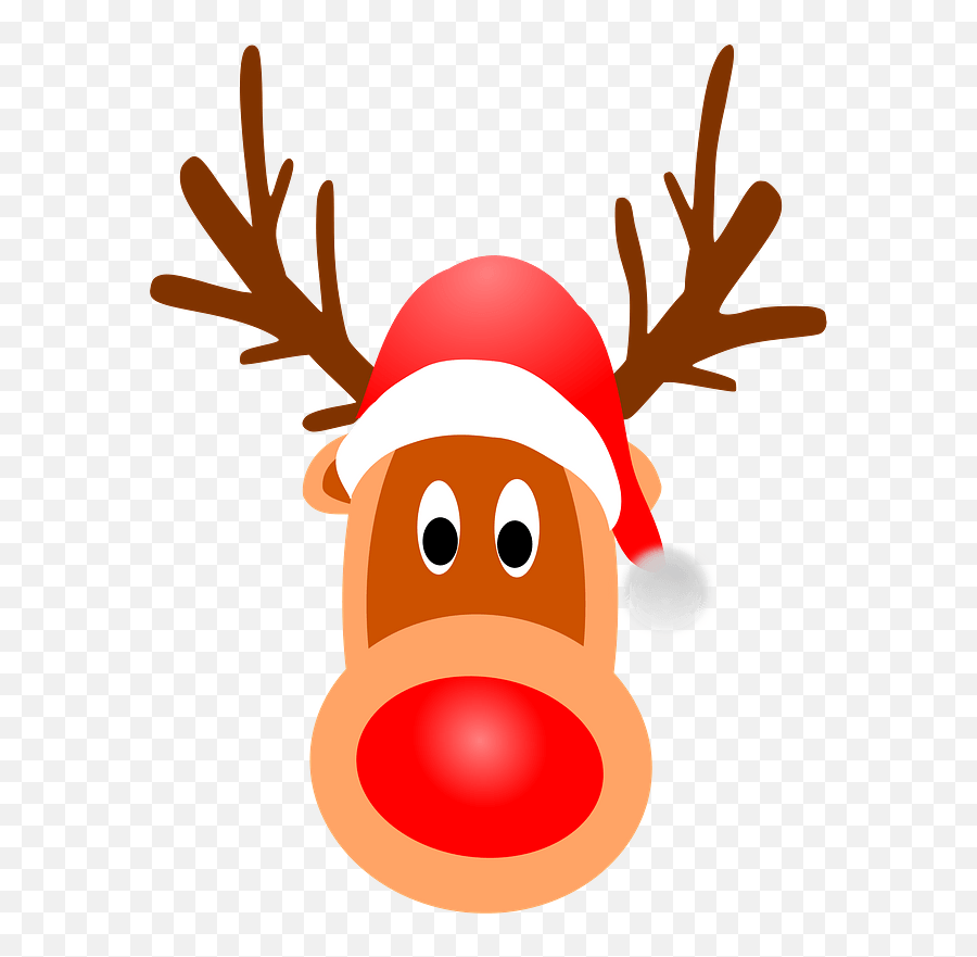 Reindeer Face Clipart - Santa Claus And Rudolph Paintings Png,Reindeer Transparent