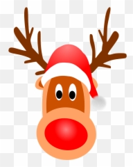Reindeer Face Clipart - Santa Claus And Rudolph Paintings png