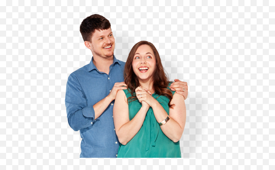 Download A Man And Woman Looking Happy - Happy Man Woman Png,Excited Png
