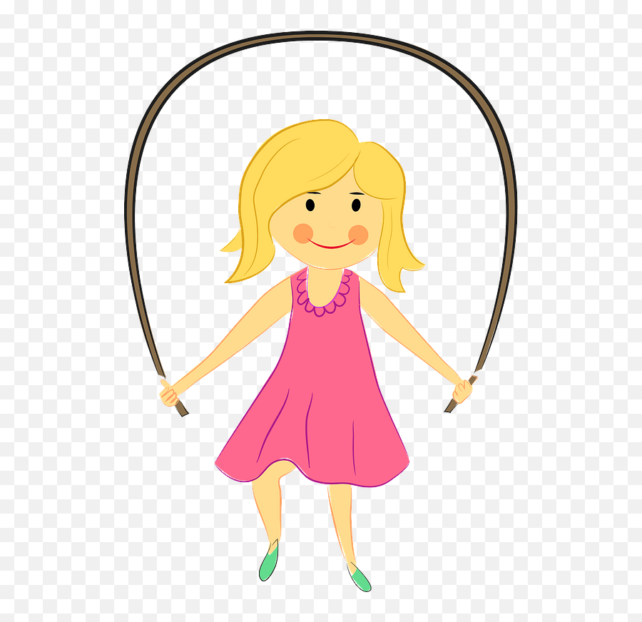 Girl With A Jumping Rope Clipart Free Download Transparent - Jump Rope Clipart Png,Rope Transparent