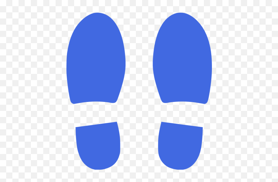 Royal Blue Shoes Footprints Icon - Free Royal Blue Footprint Blue Transparent Footprints Png,Footprints Png