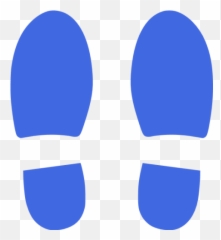 Royal Blue Shoes Footprints Icon - Free royal Blue Transparent Footprints Png