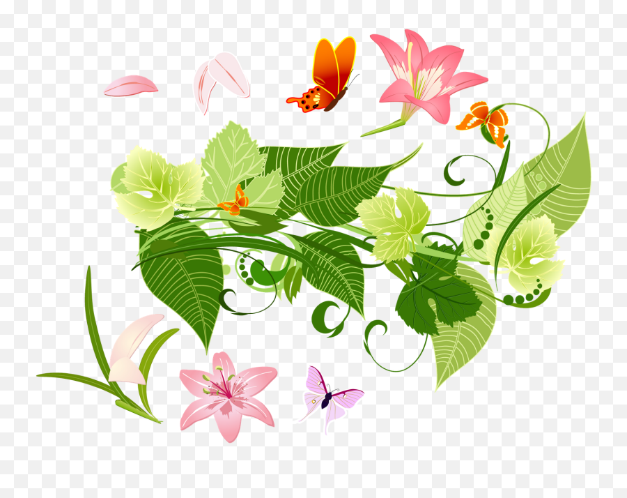 Flower 2 - Flower Leaved Png,Colorful Flowers Png
