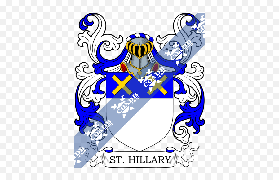 St Hillary Family Crest Coat Of Arms And Name History - Maher Coat Of Arms Png,Hillary Png