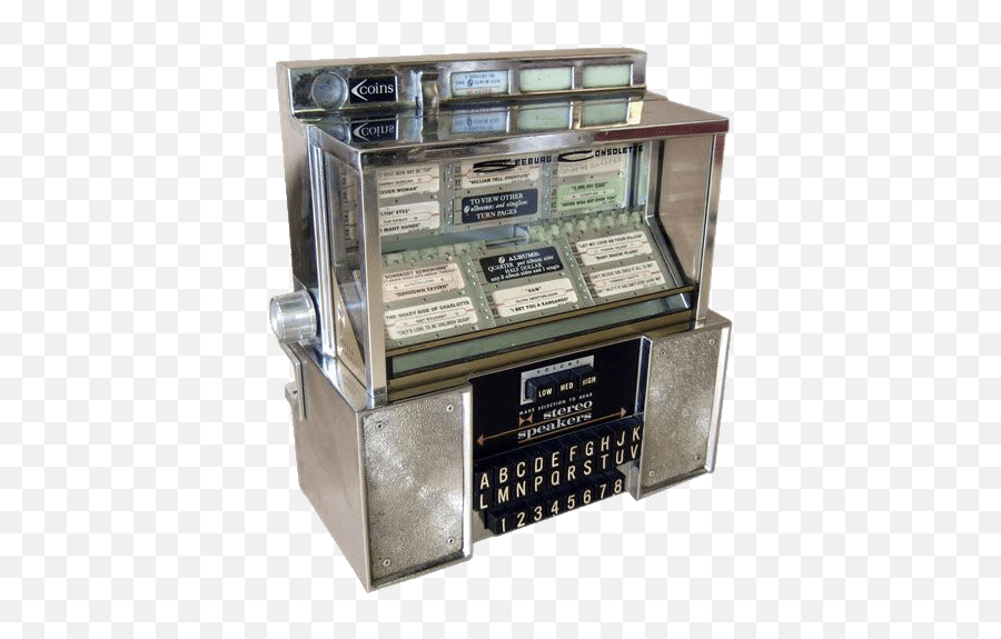 Vintage Table Jukebox With Stereo Speakers Transparent Png - Rock Ola Table,Jukebox Png