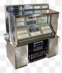 Vintage Table Jukebox With Stereo Speakers Transparent Png - Rock Ola Table,Jukebox Png