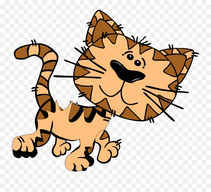 Cat Svg Vector Clip Art - Transparent Background Cat Cartoon Png,Cat Clipart Png
