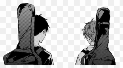 Manga Anime - Transparent Given Anime Png,Black And White Anime Png