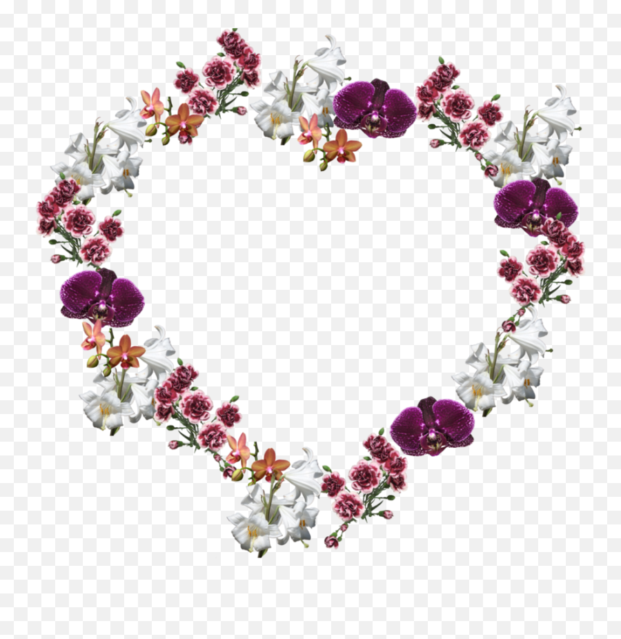 Flower Frame Png Download Image Arts - Flower Heart Frame Png,Friends Frame Png