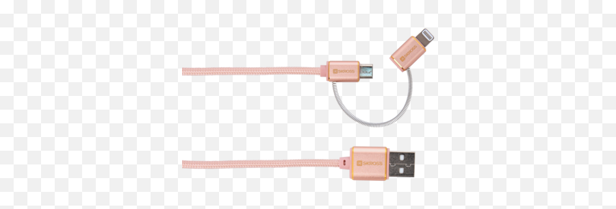 2in1 Cable U2013 Rose Gold - Skross Usb Cable Png,Rose Gold Png