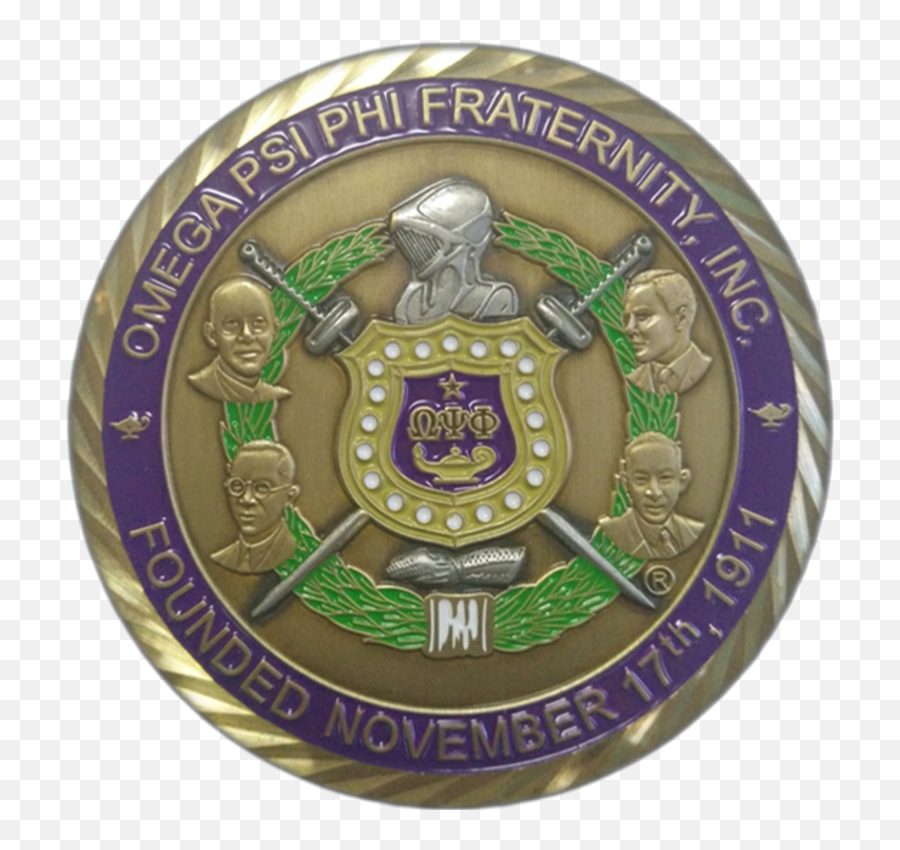 Omega Psi Phi Founders Medallion Coin Set - Solid Png,Omega Psi Phi Png