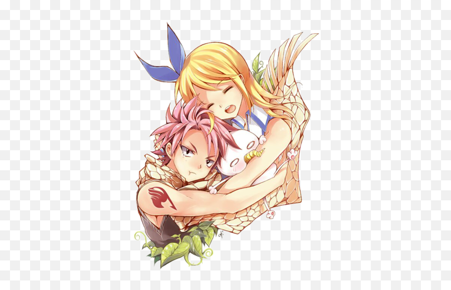 Download Cute Natsu And Lucy Png Image - Natsu X Lucy Fairy Tail,Lucy Png