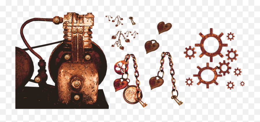 Steampunk Engine Heart - Gear Png,Steampunk Gears Png