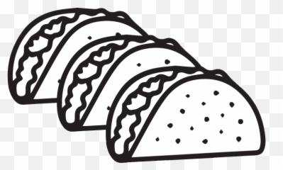 Taco Black And White Png U0026 Free Whitepng - Taco Black And White,Taco Transparent
