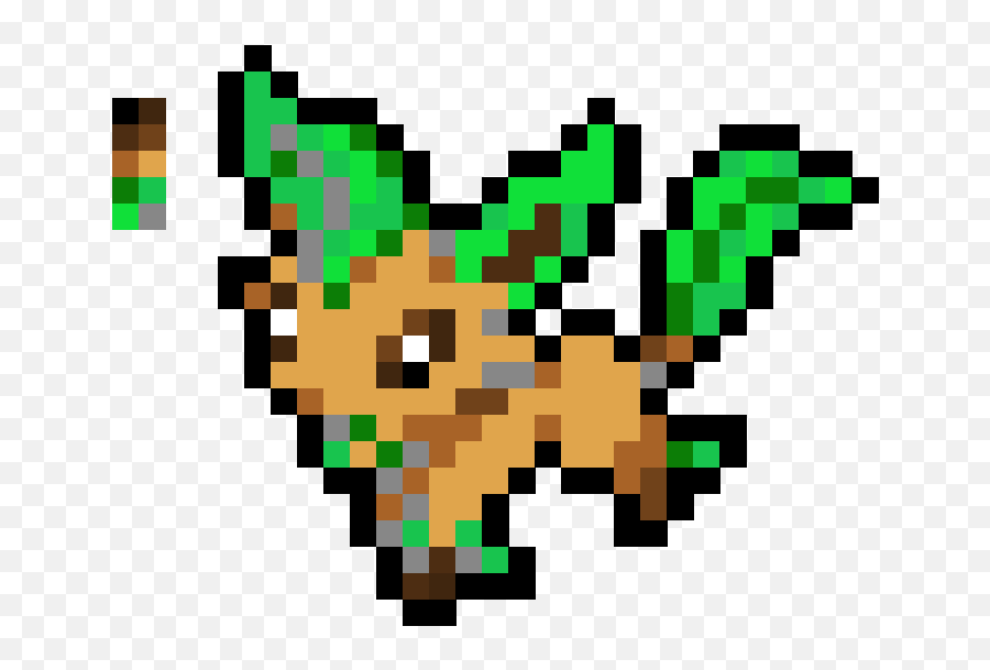 Leafeon - Grid Paint Pokemon Pixel Art On Grid And Easy Png,Leafeon Transparent