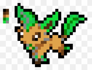 Leafeon - Grid Paint Pokemon Pixel Art On And Easy png