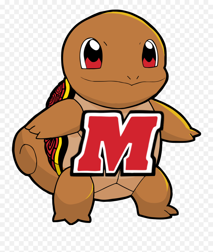 Umd Testudo And Squirtle - Umd Squirtle Png,Squirtle Transparent Background