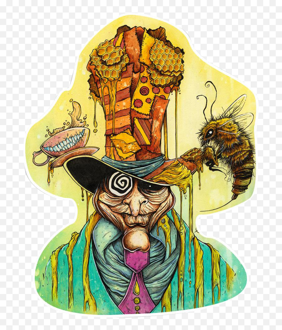 Sean Dietrich Honey Hatter Sticker - Sean Dietrich Art Dab Mat Png,Honey Dripping Png