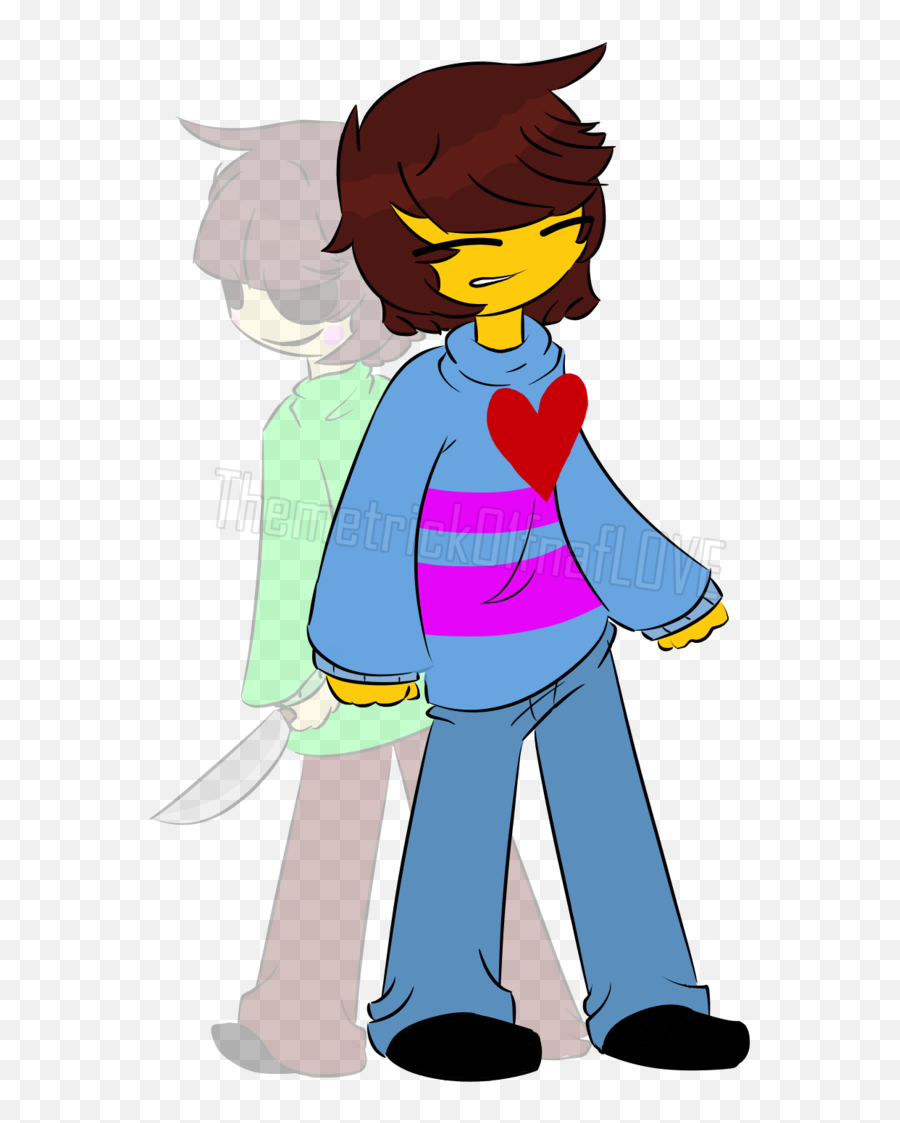 Download Hd Frisk And Chara Random By Themetrick Fnaflove - Frisk And Chara Drawing Png,Chara Transparent