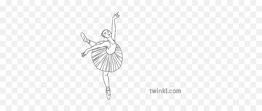 Female Ballerina Pose Ballet Tutu Classical Dance Pe Sports - Classical Black And White Dance Png,Tutu Png