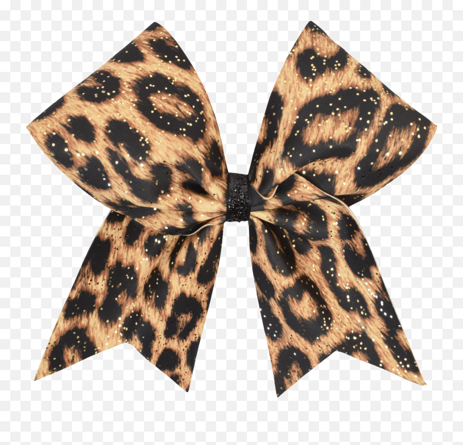 Brown Leopard I Love Cheer Hair Bow - Riodinidae Png,Hair Bow Png