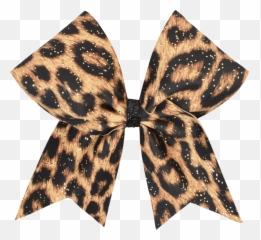 Brown Leopard I Love Cheer Hair Bow - Riodinidae Png,Hair Bow Png