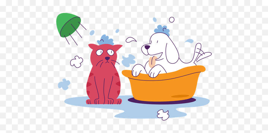 Pet Lover Icon - Download In Glyph Style Gato Y Perro Bañandose En Dibujos Png,Neko Icon Maker