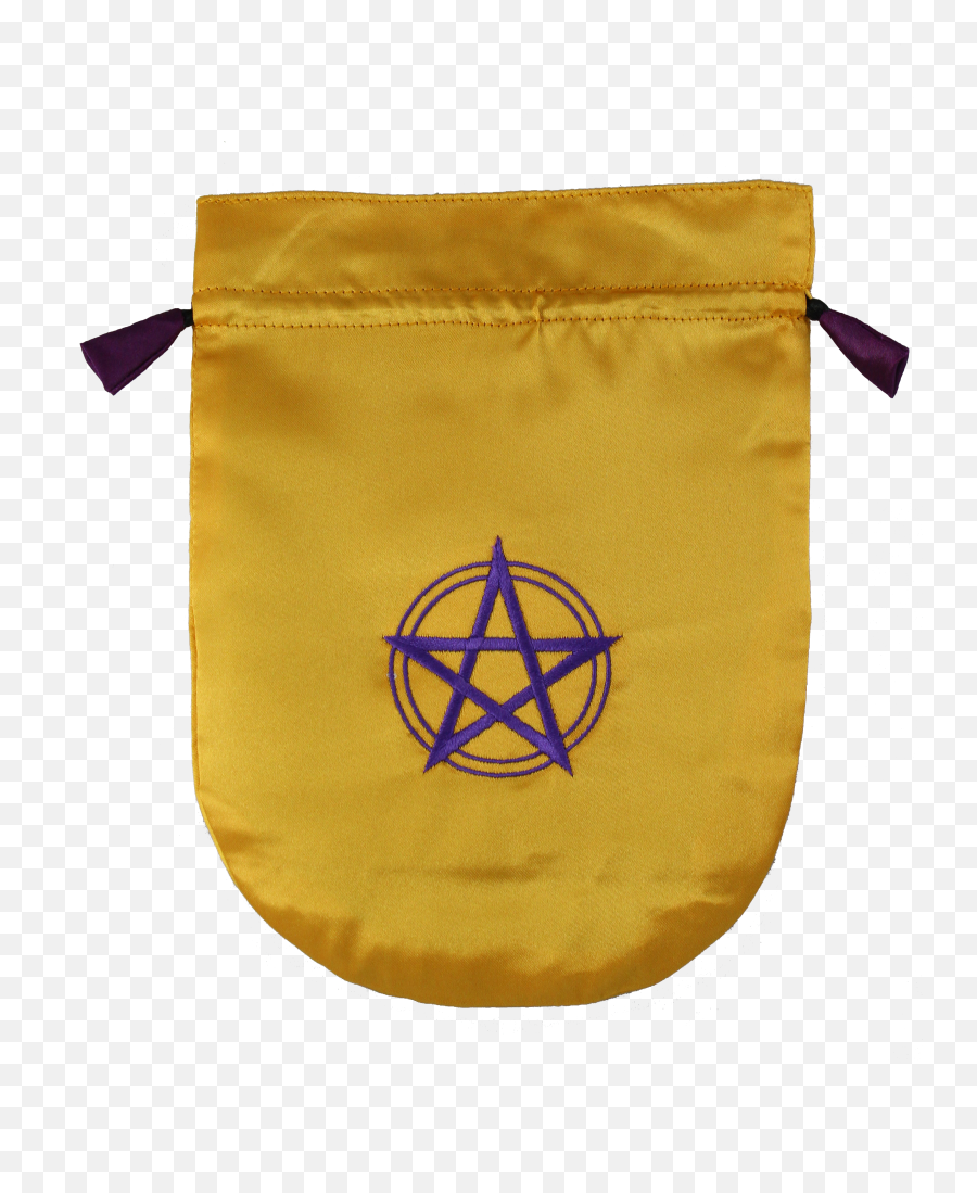 Pentagram In Circle Yellow Satin - Messenger Bag Png,Pentagram Transparent